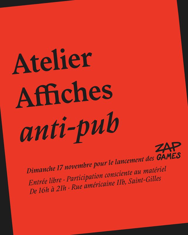 Atelier affiche anti-pub